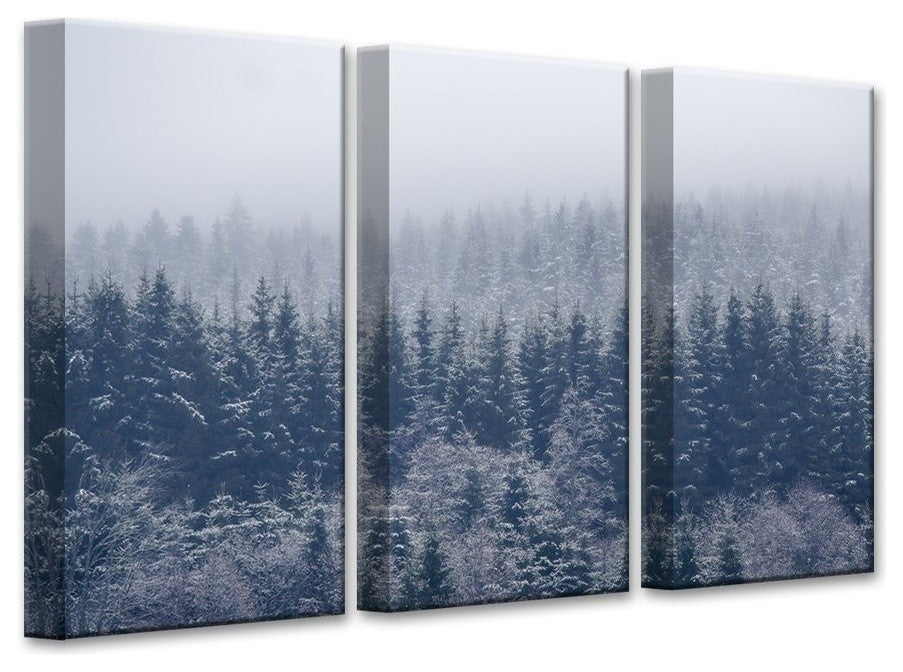 Frozen Trees'' Canvas Wall Decor Set 3-Panels
