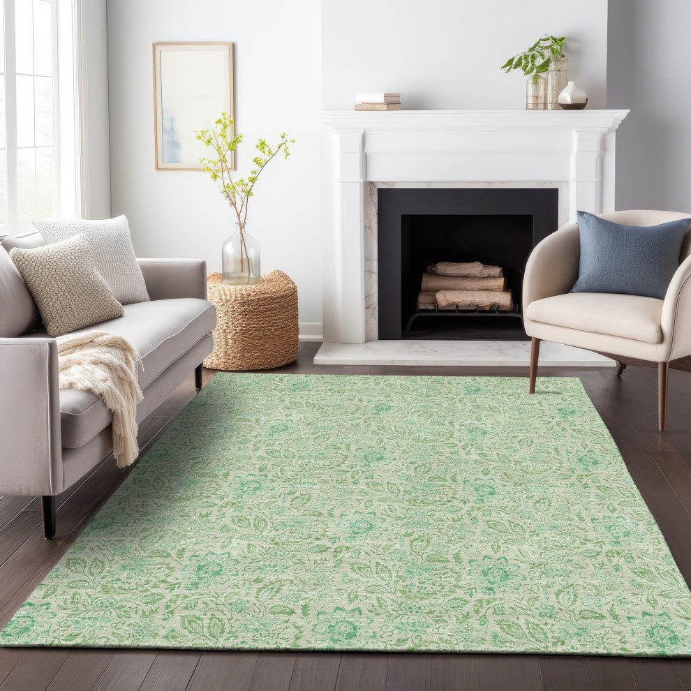 Premium Machine Washable Mayfield AMF660 Sage 2'6" x 3'10" Rug