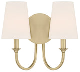 Crystorama Lighting Group PAY-922 Payton 2 Light 14"W Vanity - Vibrant Gold