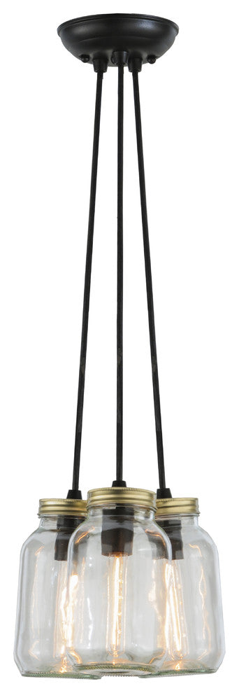 9W Mason Jar 3 LT Pendant