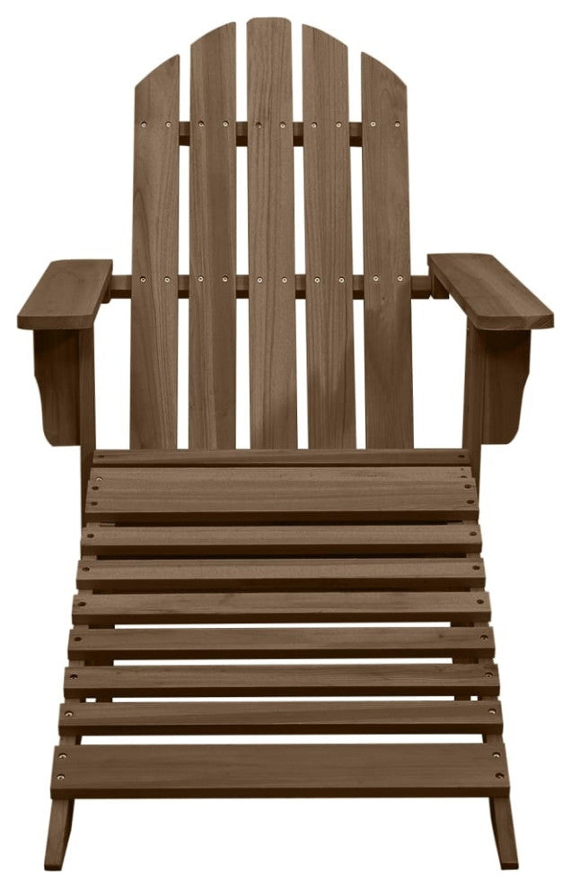 vidaXL Patio Chair Outdoor Chair Dining Chair Wooden Solid Fir Wood Brown