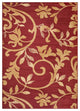 8" x 9" Red Filigree Vines Area Rug