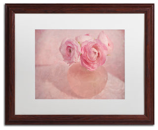 Cora Niele 'Pink Ranunculus Bouquet' Matted Framed Art