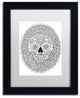 Hello Angel 'Candy Skull' Art, Black Frame, White Mat, 14x11