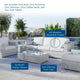 Lounge Sectional Sofa Chair Set, Rattan, Wicker, Gray White, Outdoor