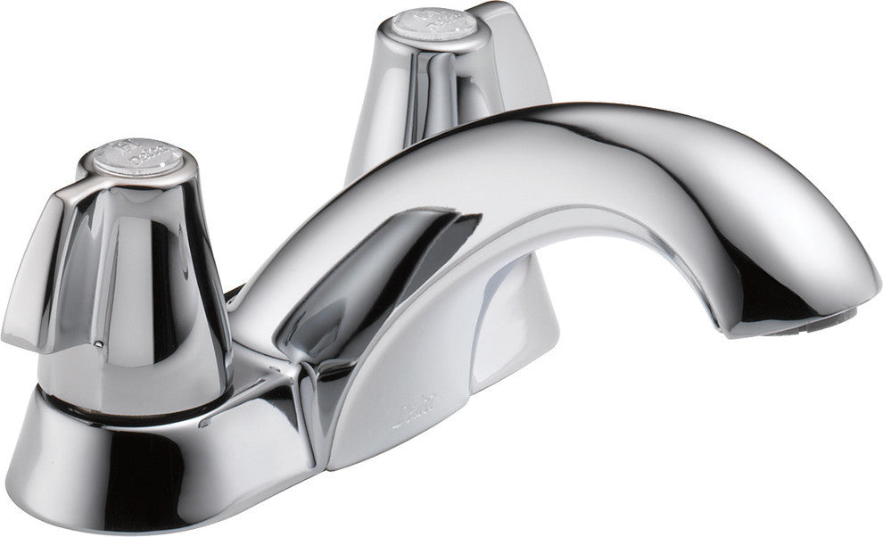 Delta Classic Two Handle Centerset Bathroom Faucet, Chrome, 2500LF