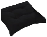Lotus Home Water and Stain Resistant Chair Pad, 4 Pack, Black, 18" X 17"+3"