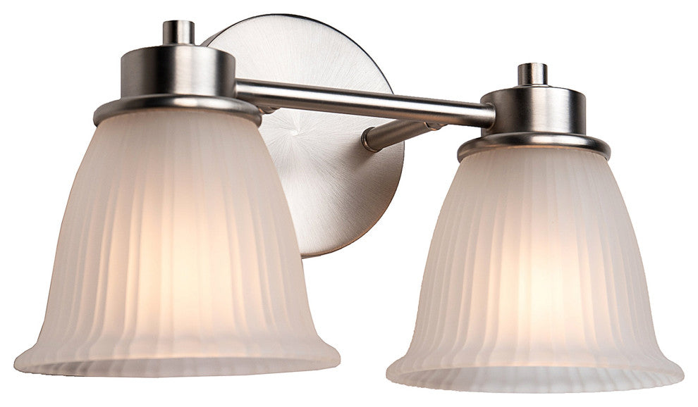 Aspen Creative 62255, Bathroom Vanity 2 Lights Fixture, Brushed Nickel