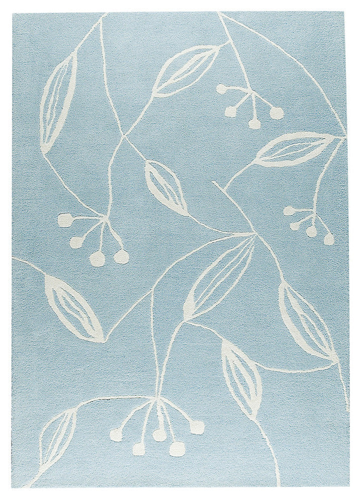 Hand Tufted Blue Wool Area Rug
