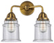 288-2W-BB-G184-LED Canton 2 Light 14" Bath Vanity Light, Brushed Brass
