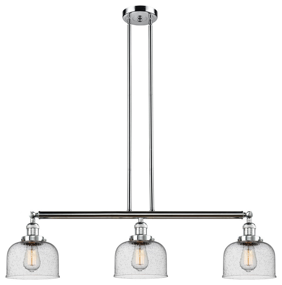 Bell 41", Stem Island Light, Polished Chrome, Seedy Shade