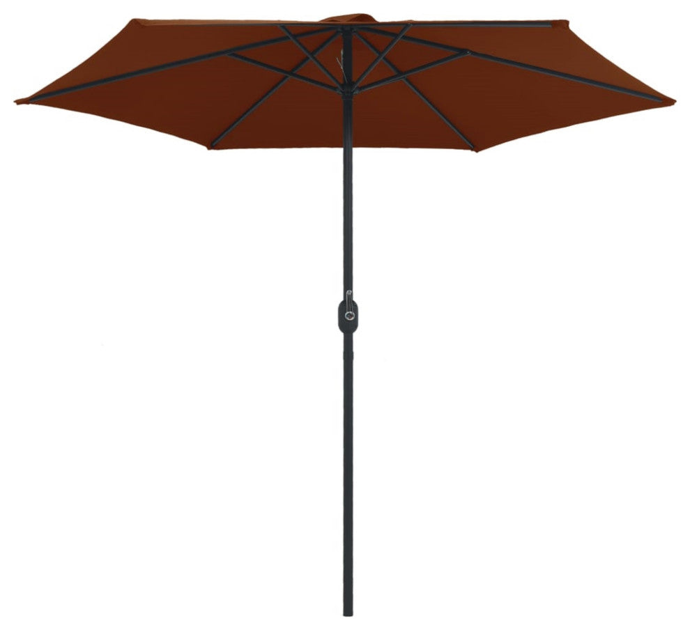 Vidaxl Outdoor Parasol With Aluminum Pole 106.3"x96.9" Terracotta