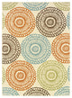 5??8??Beige And Blue Medallion Indoor Outdoor Area Rug