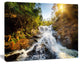 Waterfall through the Forest, Large landscape Canvas Art Print, 60x40