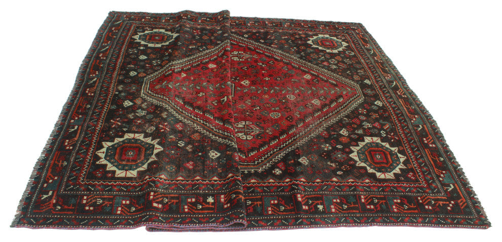 Fine Vintage Distressed Tarana Red Rug