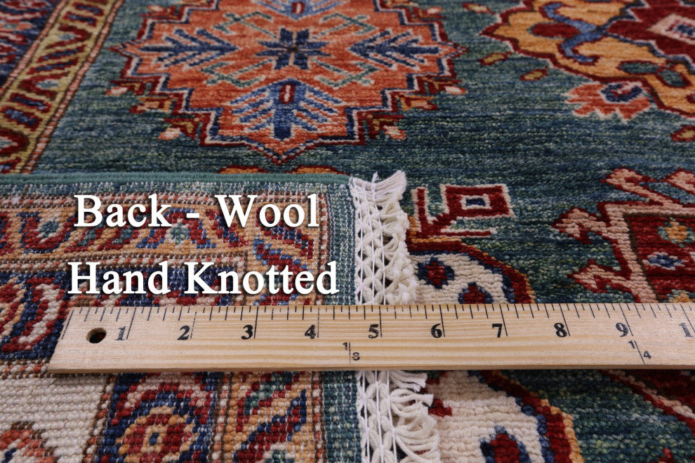 4' 11" X 6' 6" Super Kazak Hand Knotted Rug Q10356