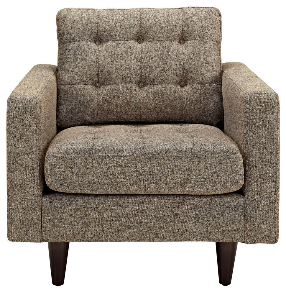 Modern Contemporary Living Room Armchair, Oatmeal, Set of 2