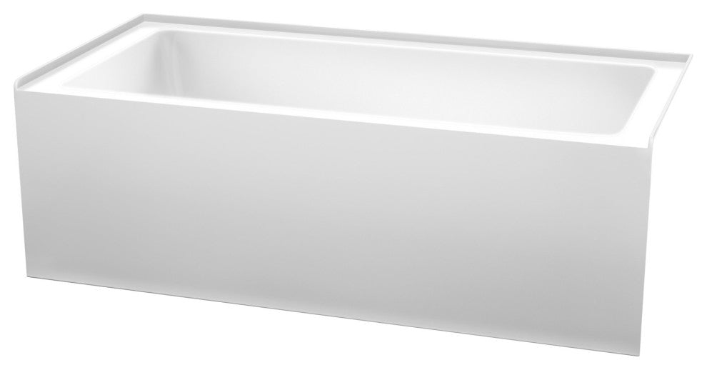 Wyndham Collection WCBTW16632R Grayley 66" Three Wall Alcove - White / Matte