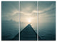 "Dark Boardwalk into Blue Sea" Sea Bridge Metal Wall Art, 3 Panels, 36"x28"