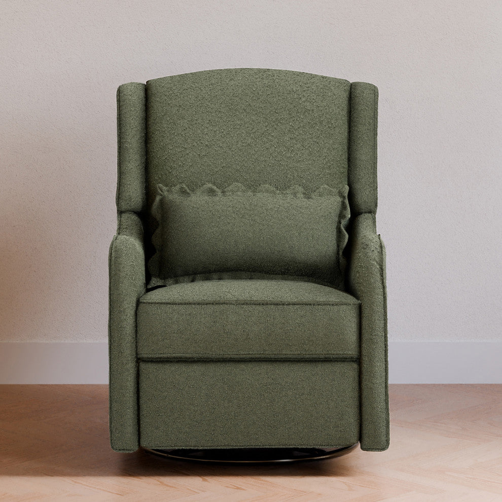 Devon Recliner and Swivel Glider, Olive Boucle