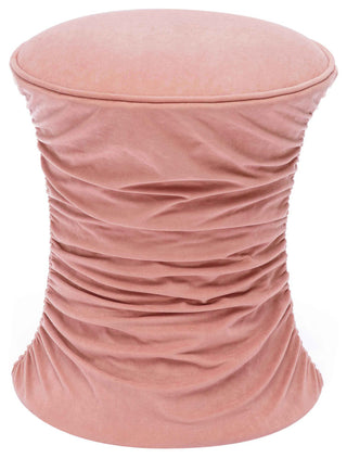 Bounce Velvet Adjustable Ottoman, Pink