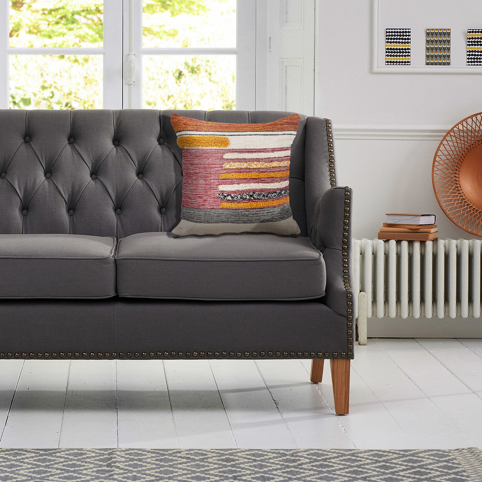 Multi Lined Throw Pillow