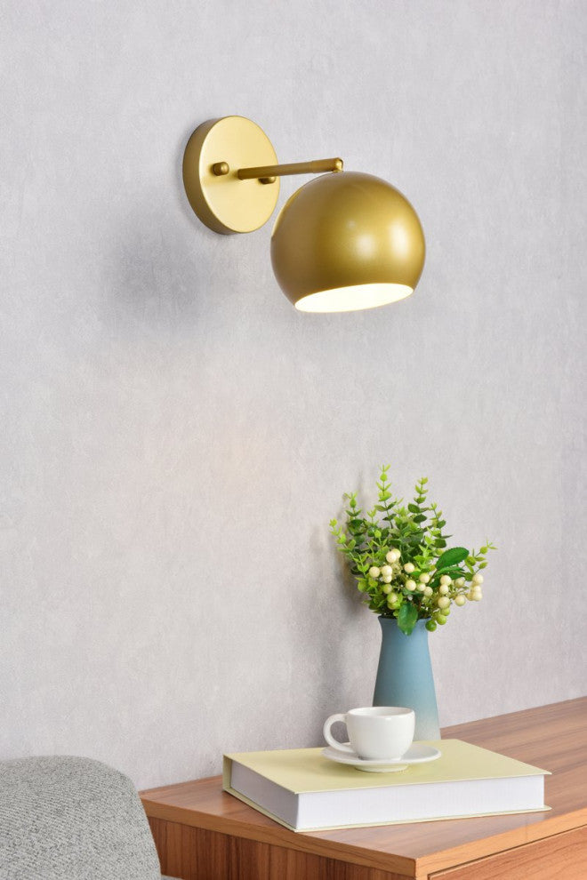 Oscar 1-Light Brass Wall Sconce