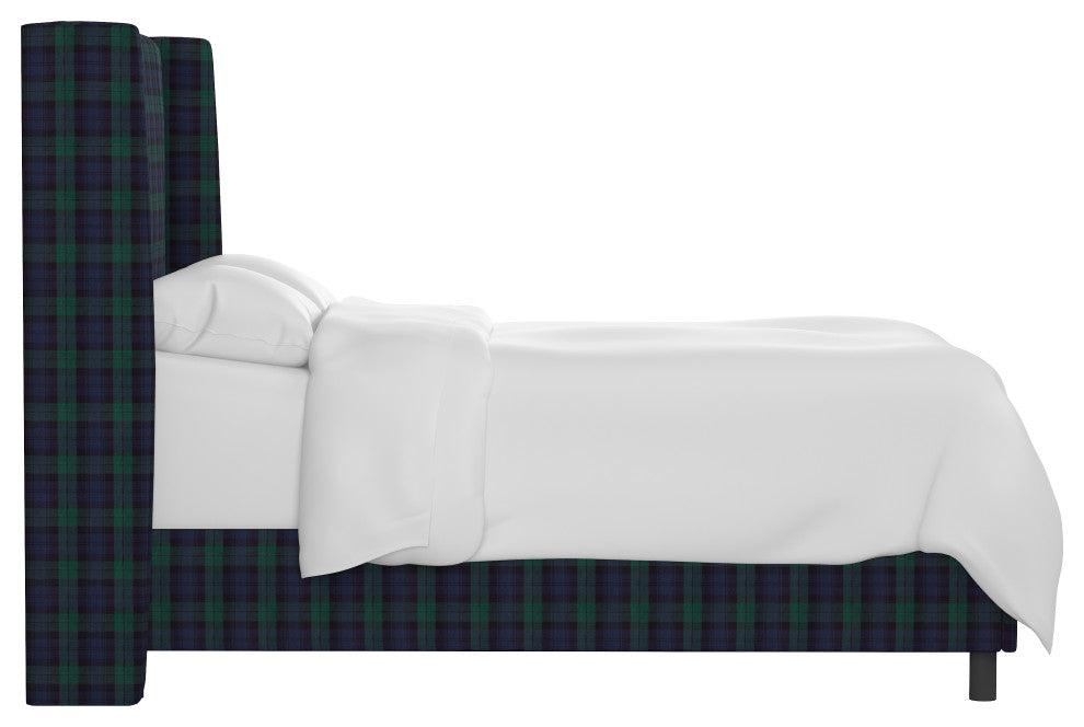 Maxwell Queen Wingback Bed, Blackwatch Blackwatch