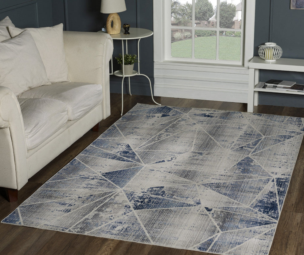 Noori Rug Low-Pile Lyman Grey/Blue Rug