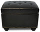 Convenience Concepts Designs4Comfort 5th Avenue Storage Ottoman, Black