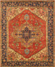 Pasargad Home Serapi Collection Hand-Knotted Rust Wool Area Rug, 4'3"x6'1"