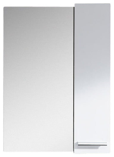 Fine Fixtures Atwood Mirror With Side Cabinet, White, 24"