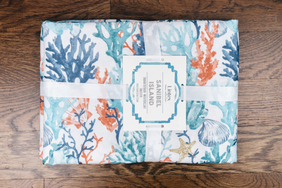 Coralee Indoor Outdoor 100% Polyester Tablecloth, 60"x84"