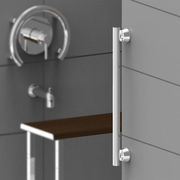 Invisia Linear Grab Bar Support Rail - 12" - Shower Bathroom, Polished Chrome