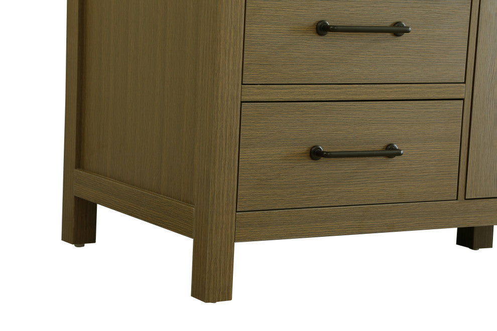 Home Living 60" Single Bathroom Vanity, Chestnut Brown