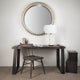 Cog Gray Solid Wood Frame 44" Round Mirror