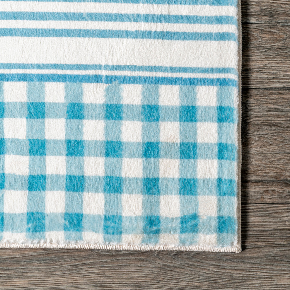 Nuloom Peaceful Night Washable Kids Rug, Blue 3' x 5'