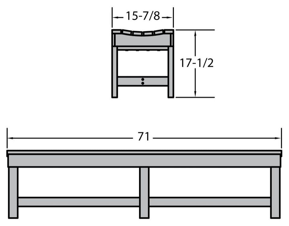 Sequoia Weldon 6' Backless Picnic Bench, Eucalyptus