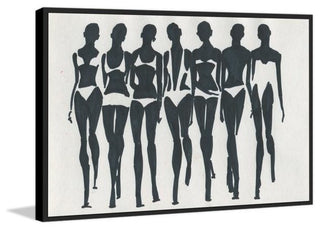 "Bikini Style" Floater Framed Painting Print on Canvas, 60"x40"