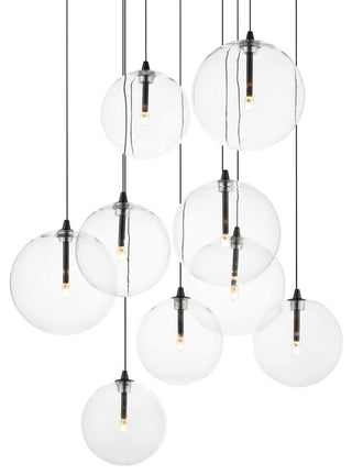 ET2 E25077-18 Global 9 Light 23"W LED Multi Light Pendant - Black