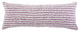 Ox Bay Hand-stitched Purple/White Stripe Organic Cotton Pillow Cover, 14"x36"