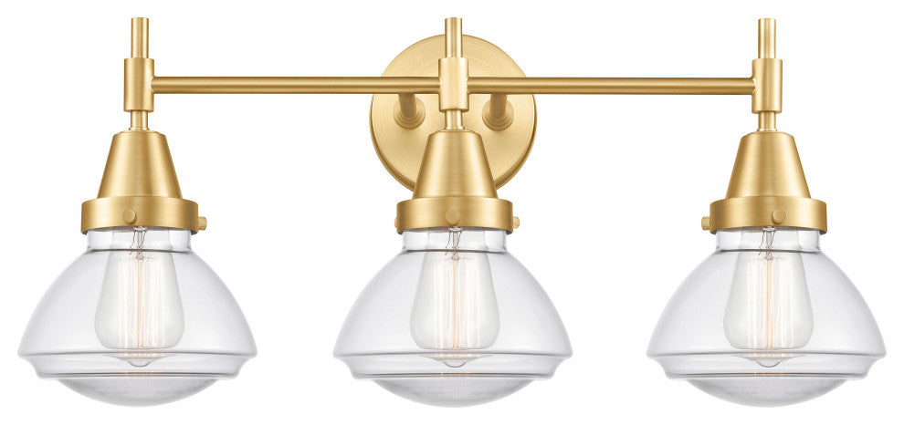 Innovations 447-3W-SG-G322-LED 3-Light Bath Vanity Light, Satin Gold