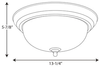 2-Light Close-To-Ceiling, Antique Bronze