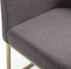 Modrest Yukon Modern Gray Fabric & Antique Brass Dining Chair