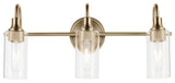 23" 3-Light Vanity Light With Clear Glass