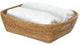 La Jolla  Handwoven Oblong Rattan Storage and Shelf Basket, Honey-Brown
