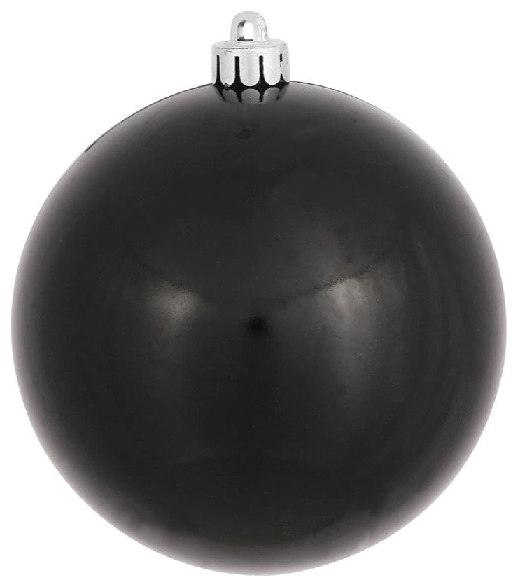 Vickerman N591517DCV 6" Black Candy Ball Ornament