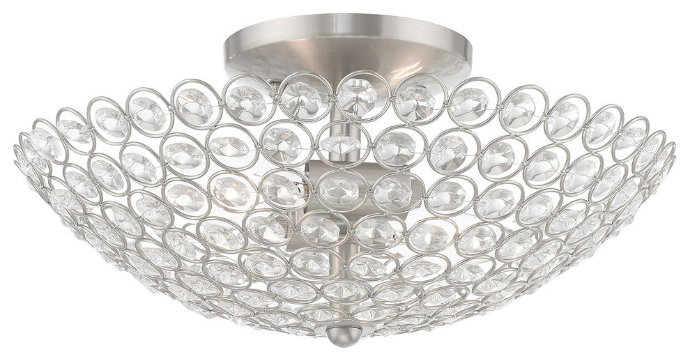 Livex Lighting Brushed Nickel 2-Light Ceiling Mount