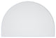 48" W X 32" H Arch Shape Stainless Steel Framed Mirror, White