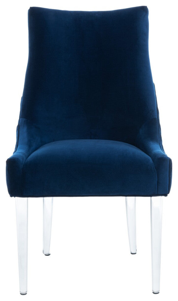 Safavieh De Luca Acrylic Leg Dining Chair Navy